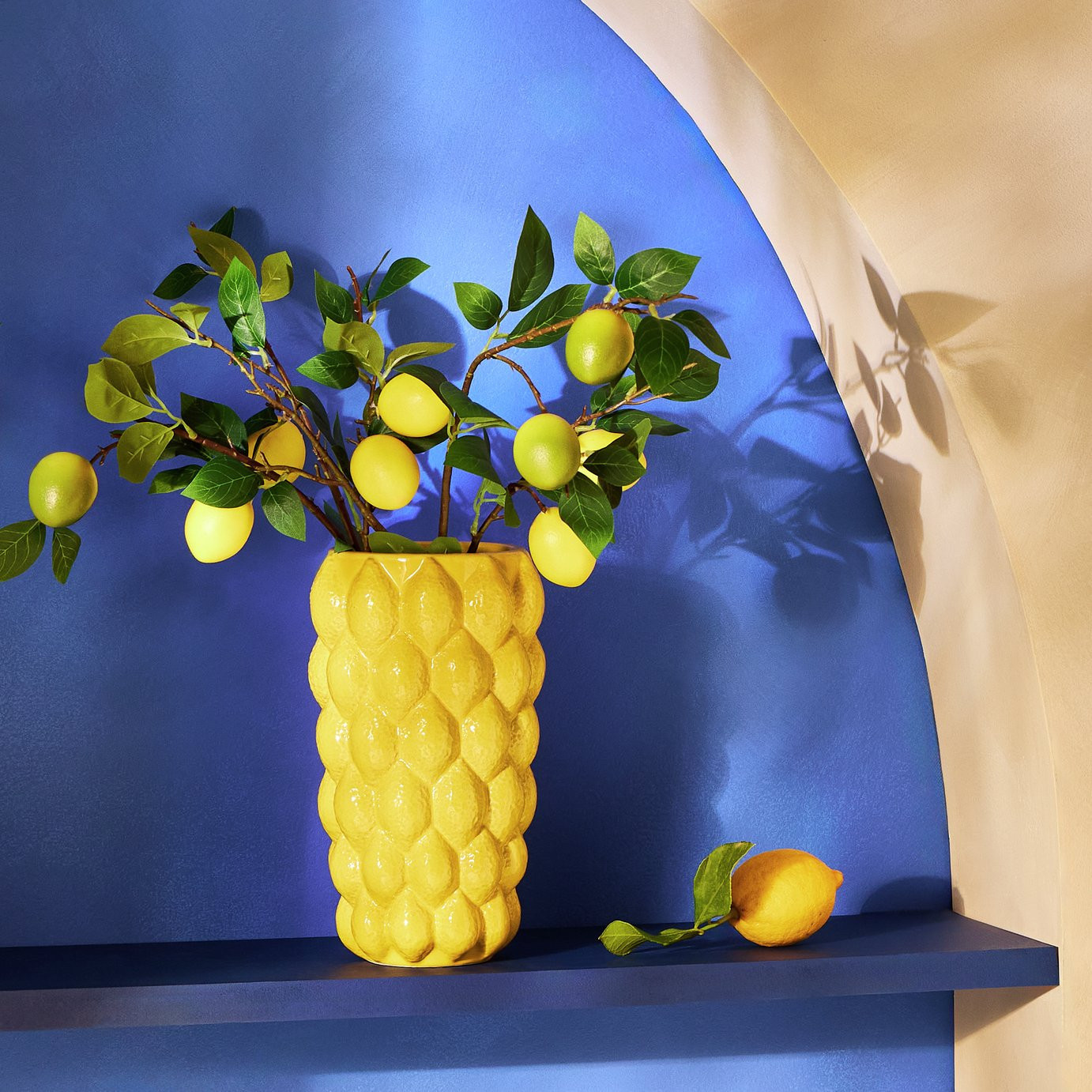 Argos Home Ceramic Yellow Lemon Vase - 15cm | argos.co.uk
