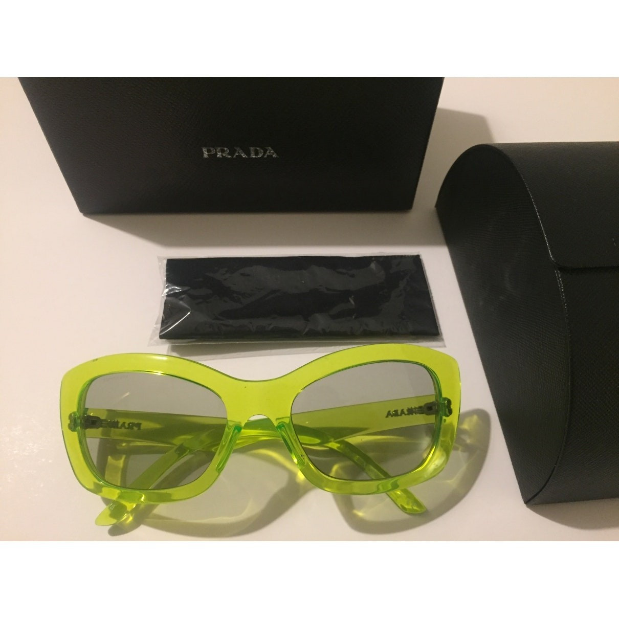 Prada Green Sunglasses for Women | Vestiaire Collective (Global)