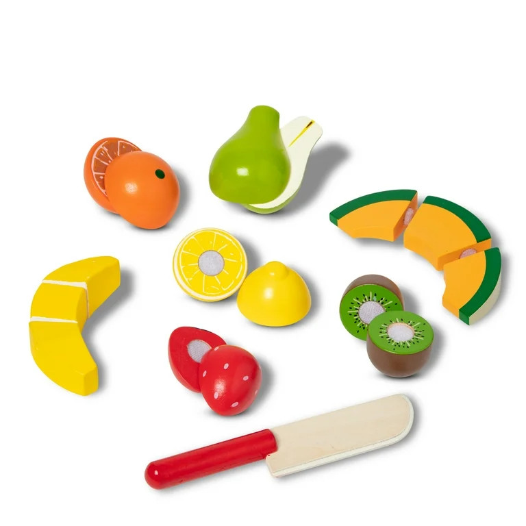 Melissa & Doug Cutting Fruit Set - Wooden Play Food Kitchen Accessory, Multi | Walmart (US)