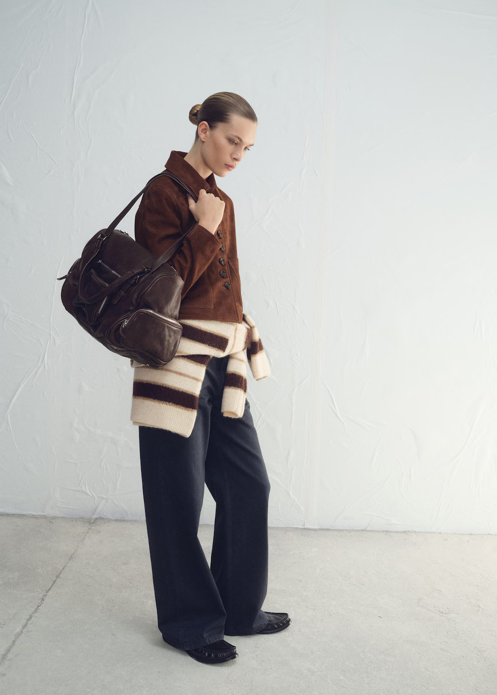 Suede jacket with buttons burnt orange - Woman - XS - MANGO | Mango (US/MX/AU)