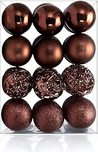 AMS 2.36''/60mm 24ct Christmas Balls Tree Pendants Shatterproof Ornaments Seasonal Decorations fo... | Amazon (US)