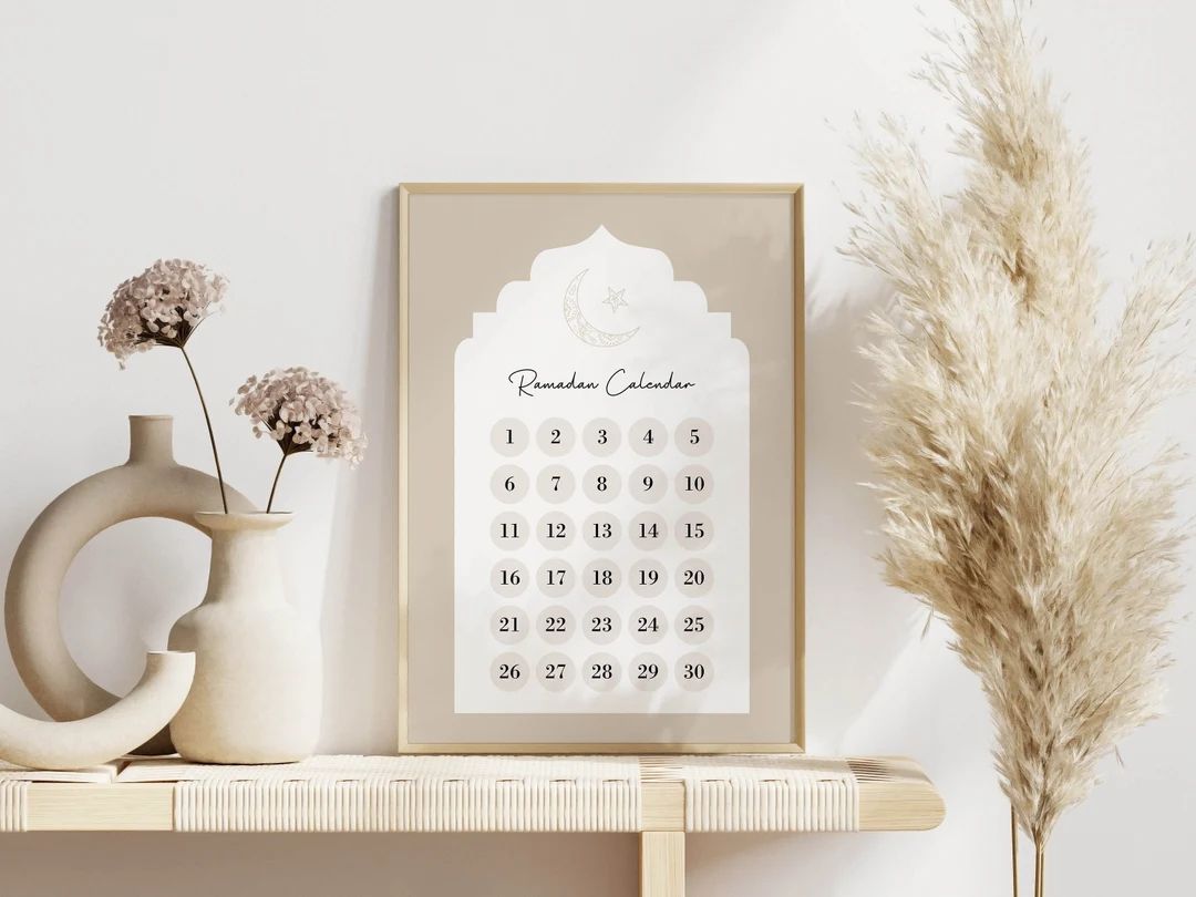 Ramadan Calendar Digital Download Wall Art, Ramadan Planner Countdown, Ramadan Decoration Modern,... | Etsy (CAD)
