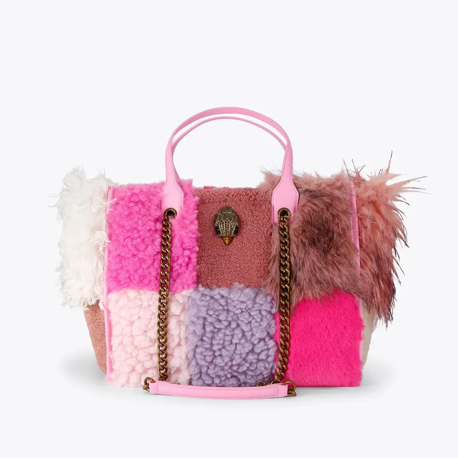 HOXTON SHOPPER Pink Faux Fur Shopper Bag by Kurt Geiger London | Kurt Geiger US
