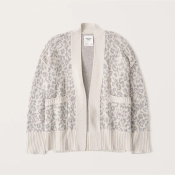 Side Slit Cotton-Blend Cardigan | Abercrombie & Fitch (US)