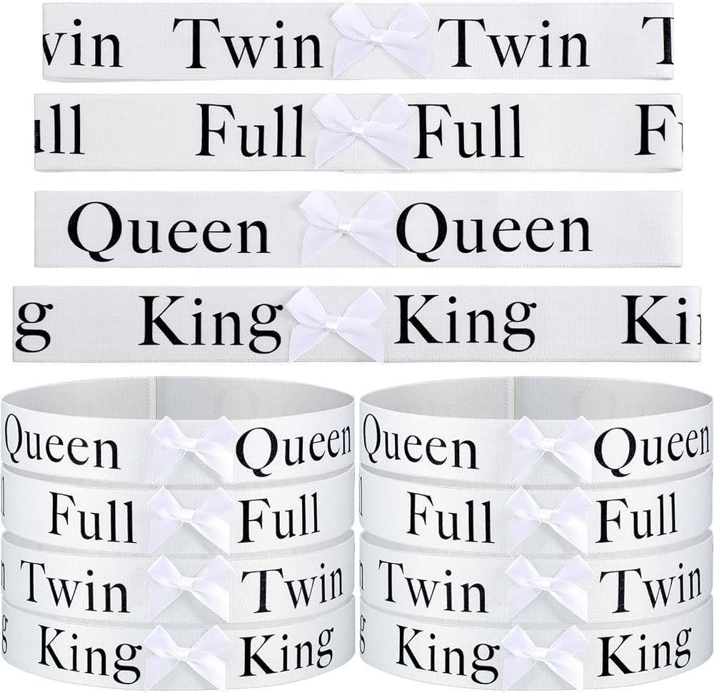 Jutom 8 Pcs Bed Sheet Organizer with Bow Sheet Closet Organization King Twin Full Queen Sheet Str... | Amazon (US)