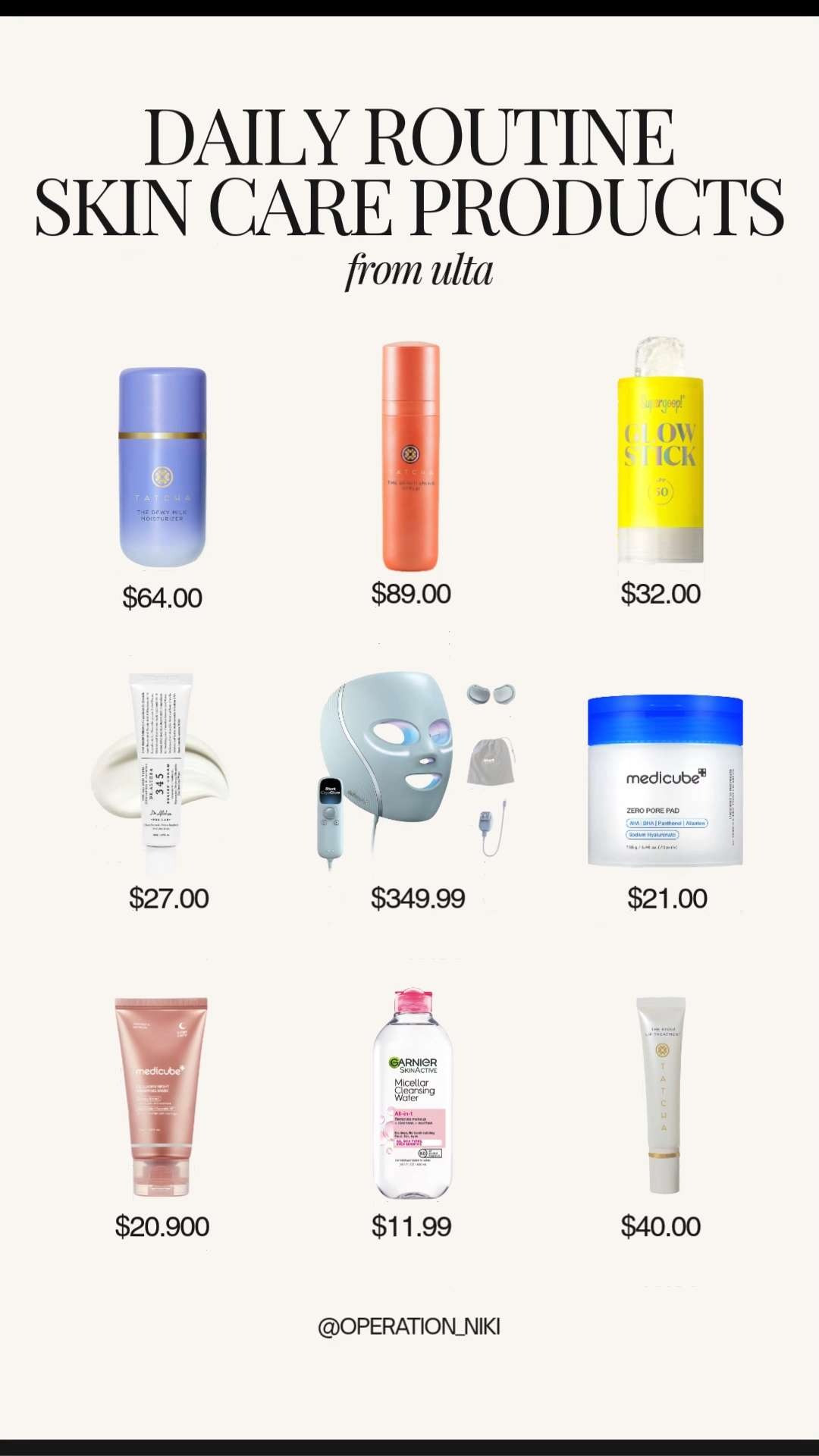 Refresh your glow for the new season with these Daily Routine Skin Care Products from Ulta. 🌸✨ There is nothing like a clean and consistent routine to keep your skin feeling hydrated and bright as the weather warms up.

From gentle cleansers to that perfect lightweight SPF, these essentials are my go-to for a healthy spring complexion. It is the ultimate self-care ritual to start and end your day on a fresh note. 🧴☁️

Follow for more @OPERATION_NIKI on IG, TikTok, & Facebook

#SkinCareRoutine #DailyEssentials #SpringGlow #SelfCare #GlowUp #BeautyFavorites #SpringRefresh #SkinCareProducts #OperationNiki #UltaBeauty #HealthySkin #SpringClean2026 

 #LTKselfcare #LTKBeauty