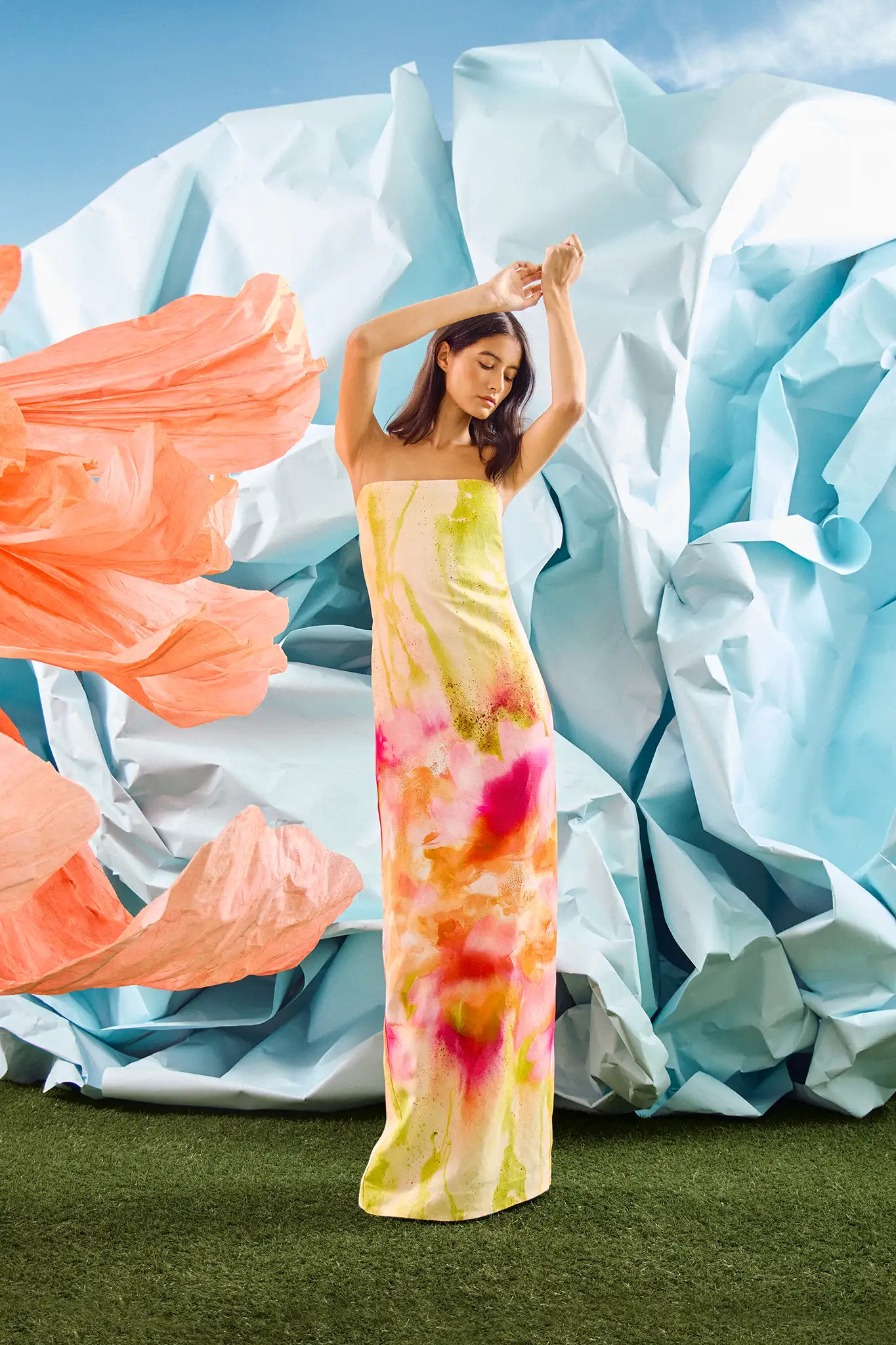 Lainey Dress | Strapless Column Dress | Hunter Bell | Hunter Bell