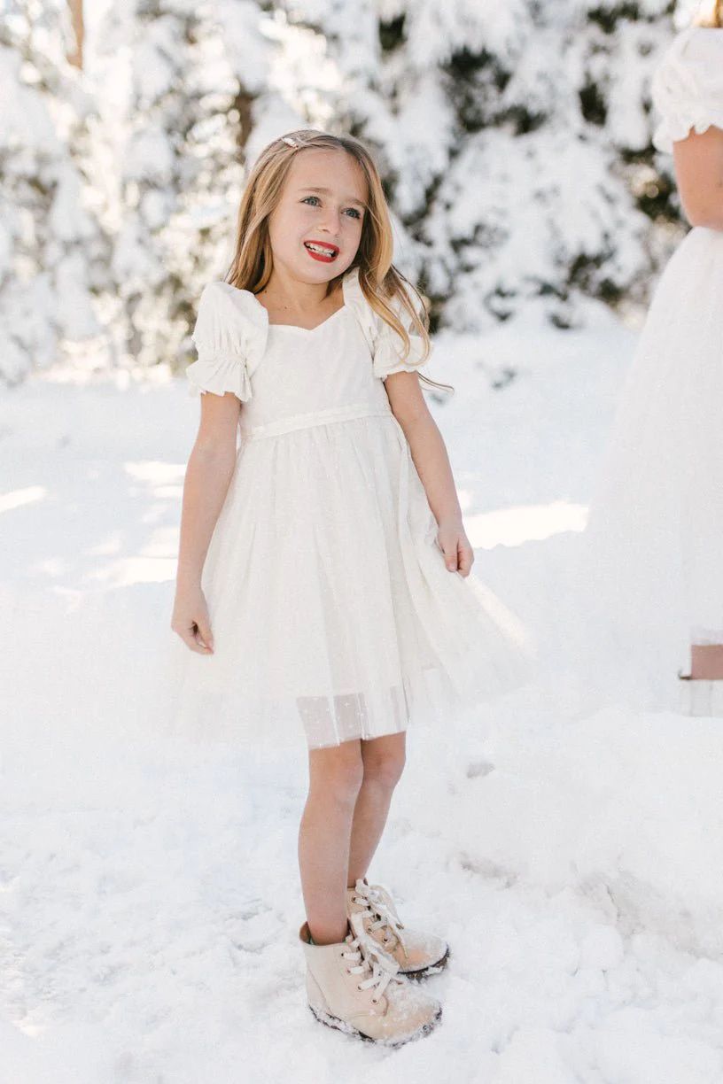 Mini Ballerina Dress in White | Ivy City Co