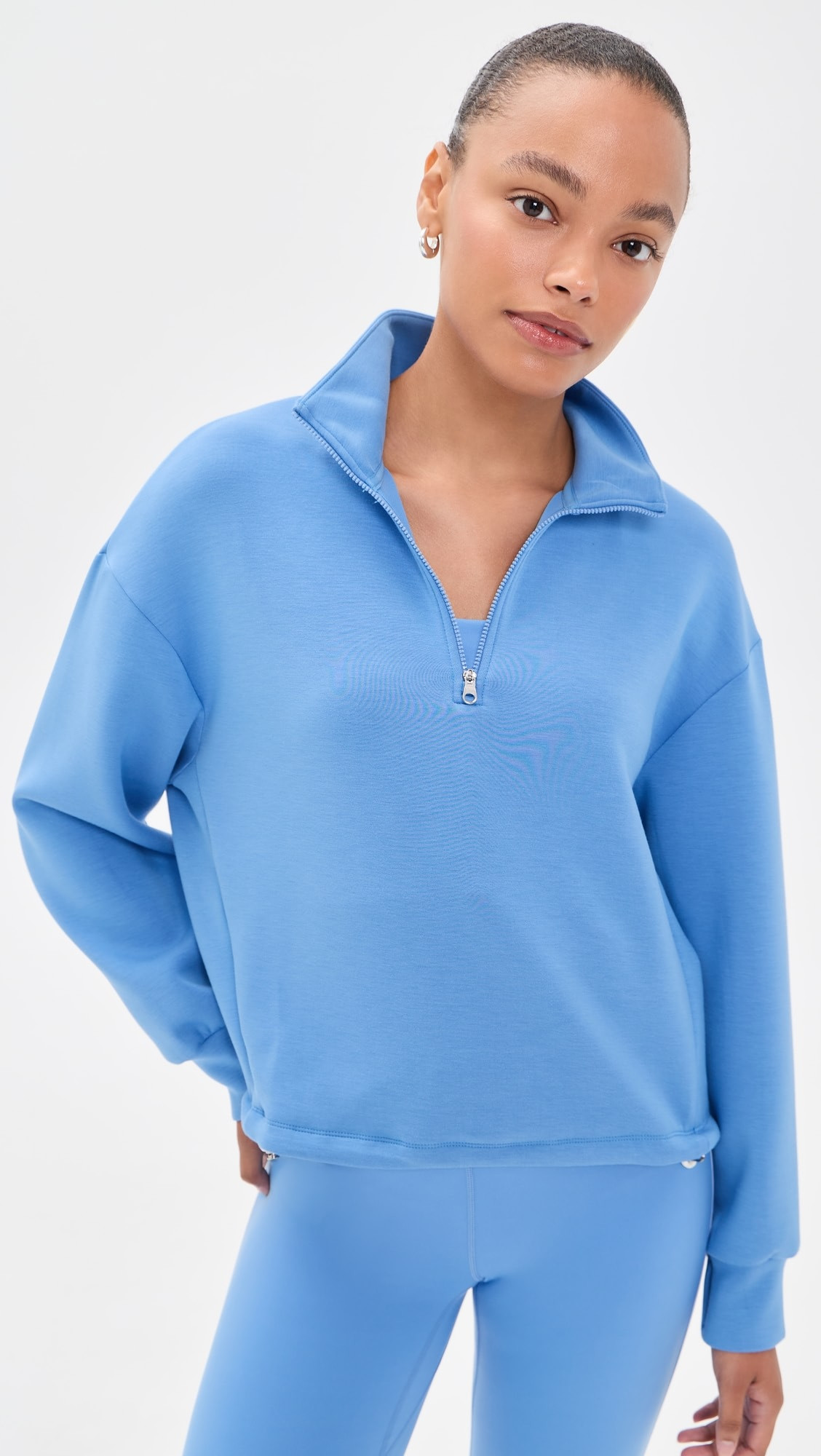 Sian Cropped Half Zip Sweatshirt | Shopbop