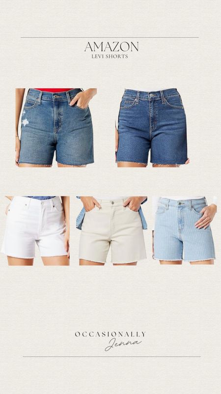 Amazon Levi shorts! 

Denim, white, summer style 

#LTKfindsunder100 #LTKstyletip #LTKSeasonal