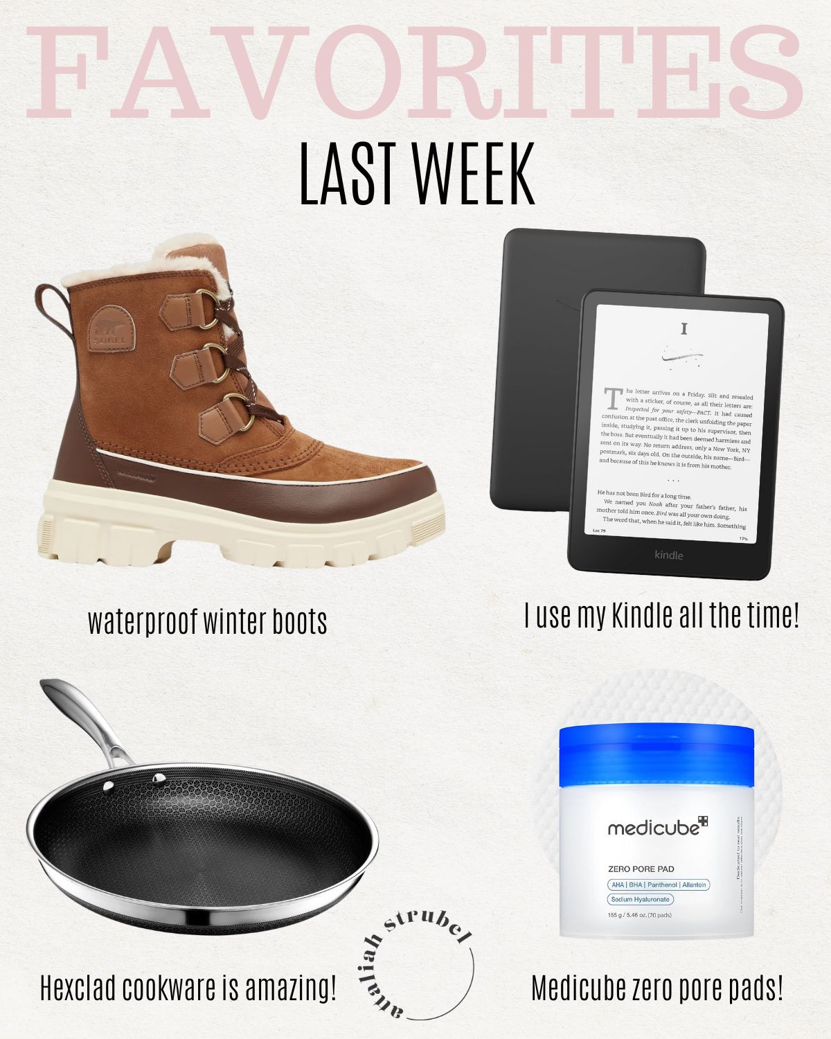 Last week's favorites! Winter Boots. Hexclad. Kindle Paperwhite. Medicube. 

 #LTKCyberWeek #LTKGiftGuide #LTKSaleAlert