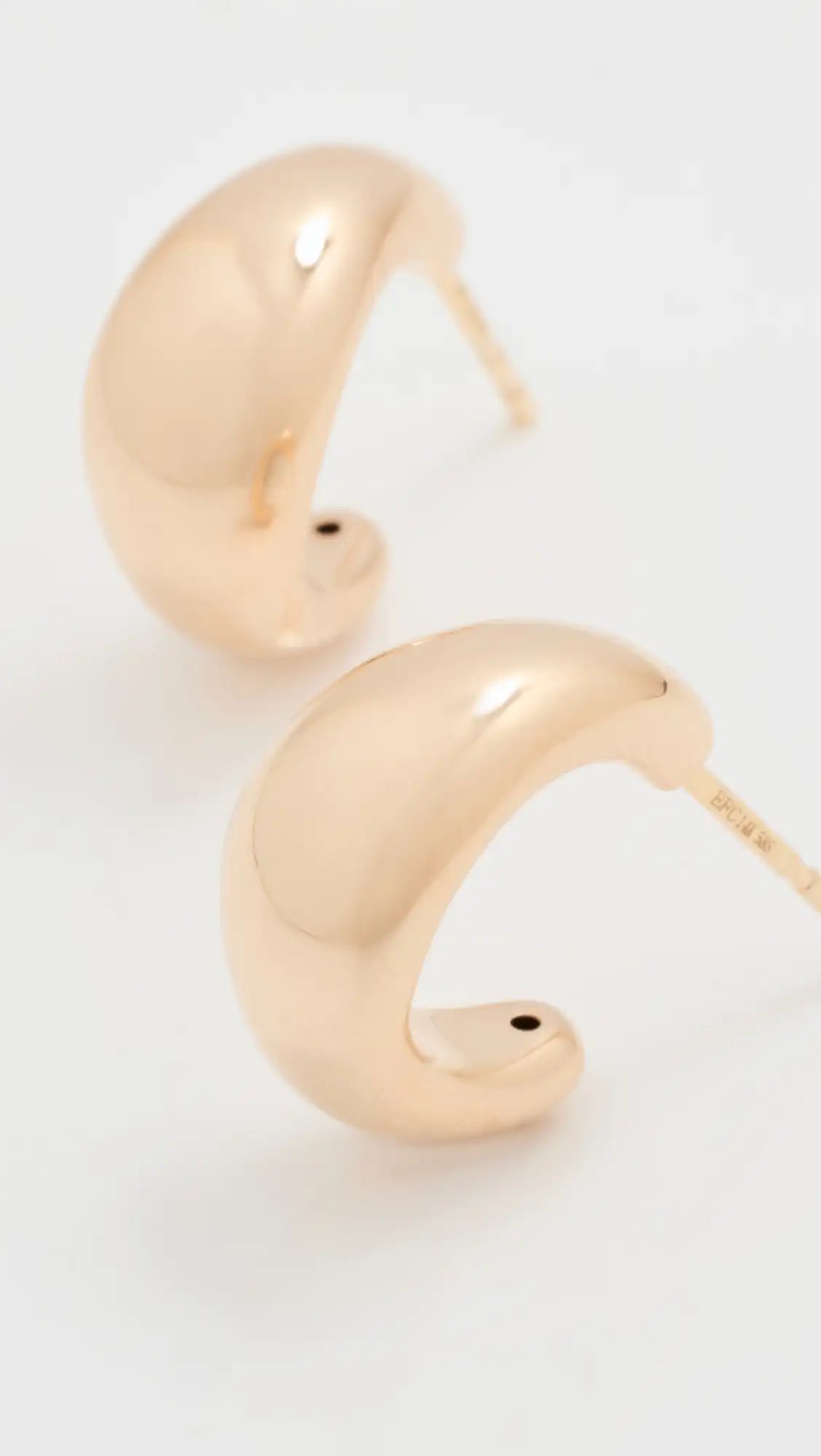 EF Collection 14k Gold Jumbo Dome Hoop Earrings | Shopbop | Shopbop