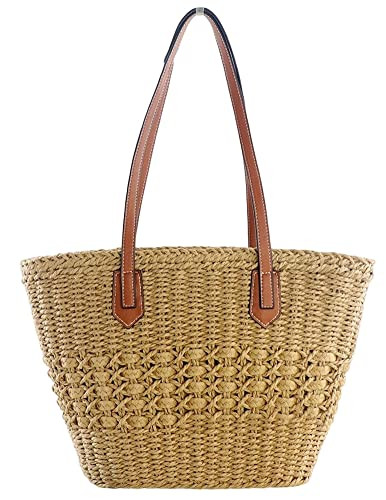 Women's Straw Shoulder Bag Large Rattan Woven Totes Summer Travel Beach Handbag Handmade Top Hand... | Amazon (US)