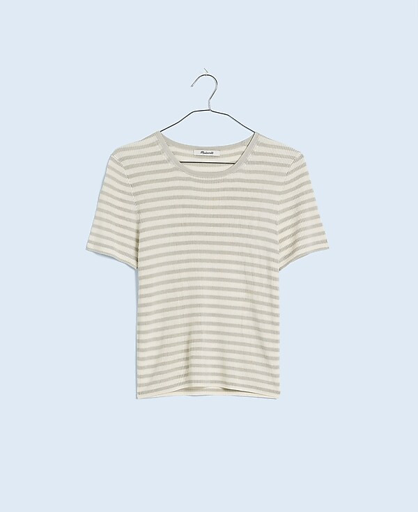 Micro-Rib Sweater Tee | Madewell | Madewell