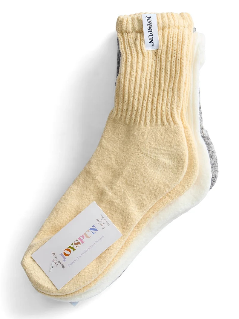 Joyspun Women’s Comfort Slouch Ankle Socks, 3-Pack, Size 4-10 | Walmart (US)