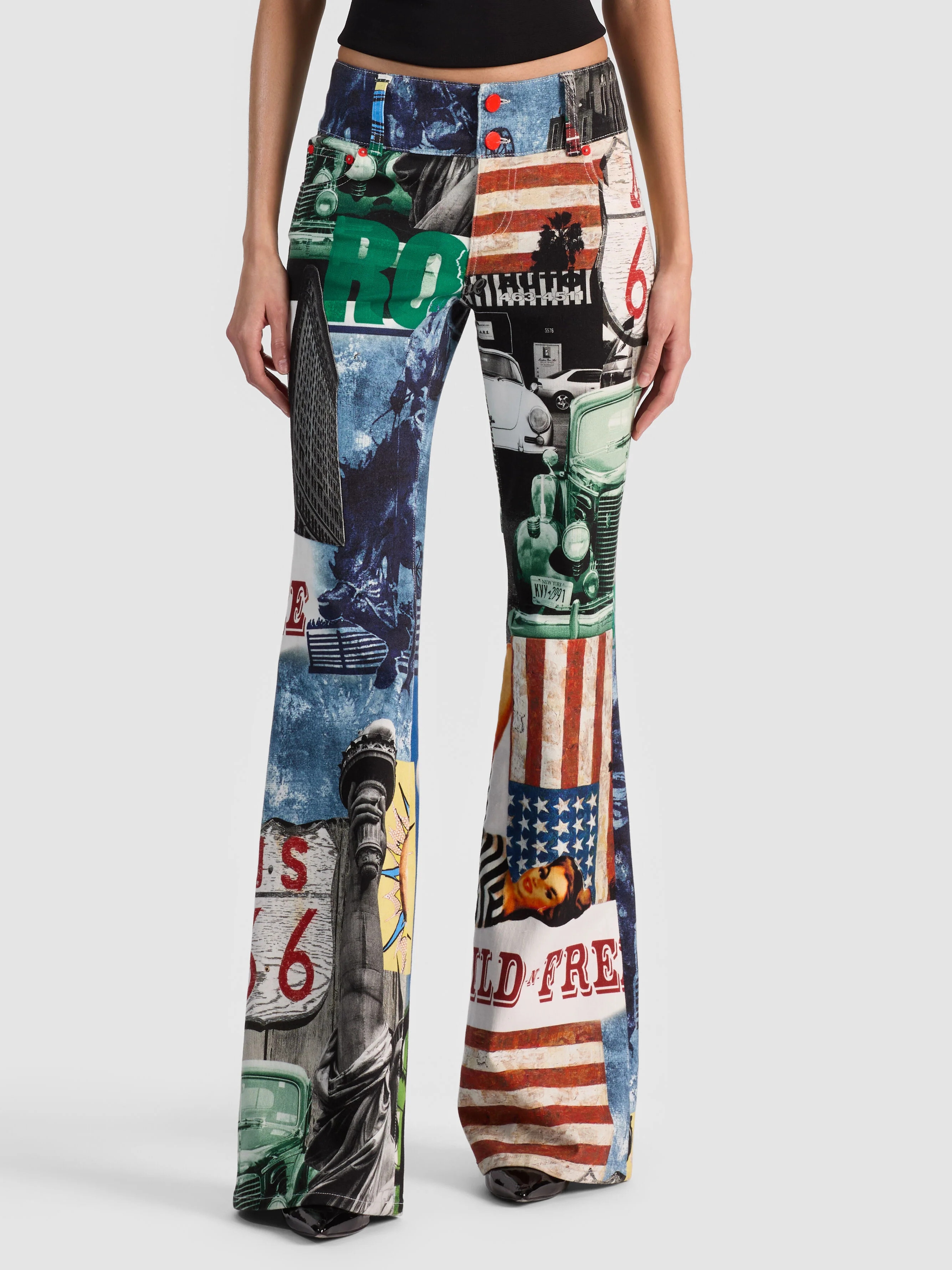 KAI LOW RISE PRINTED JEAN - OPEN ROAD | Alice + Olivia