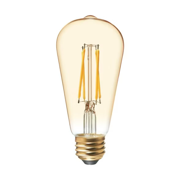 General Electric 2pk 40W VintaAline ST19 Filament Amber LED Light Bulb White | Target