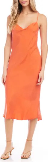 Cowl Neck Bias Cut Midi Slipdress | Nordstrom