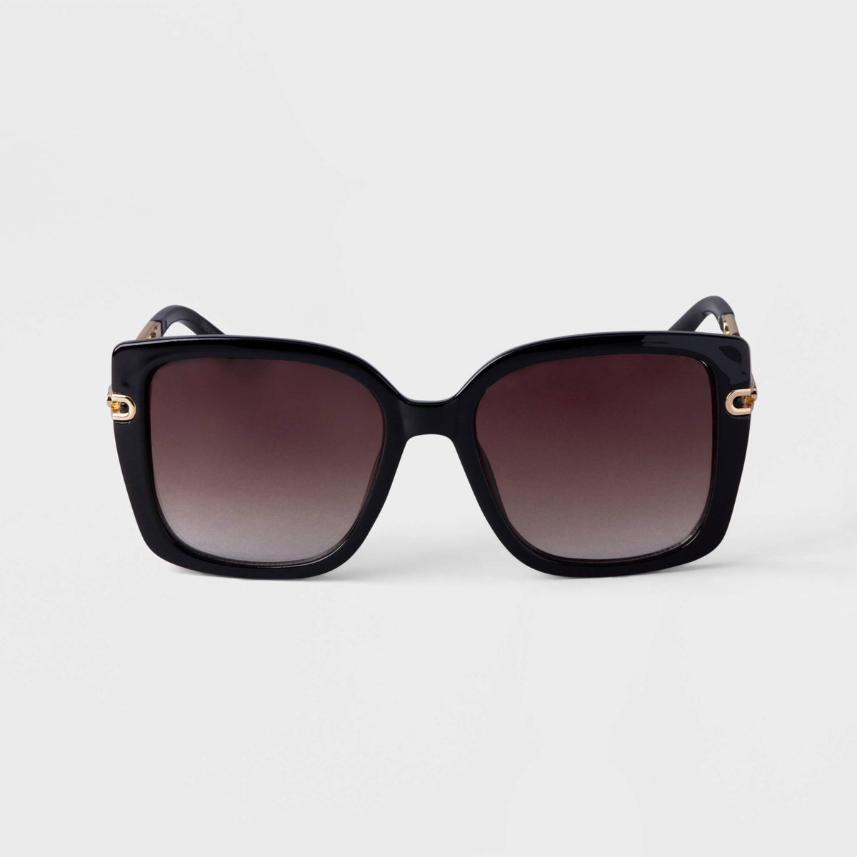 Women's Oversized Square Sunglasses - A New Day™ Black | Target