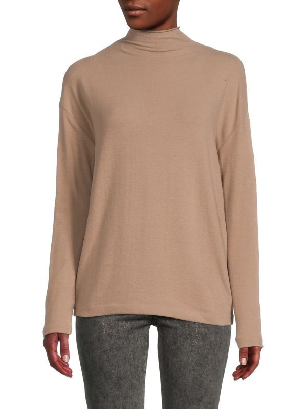 Funnelneck Cotton Blend Sweater | Saks Fifth Avenue OFF 5TH
