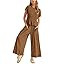 Antnation Womens 2 Piece Smocked Top Wide-Leg Pants Set High-Waisted Lounge Outfit with Pockets C... | Amazon (US)
