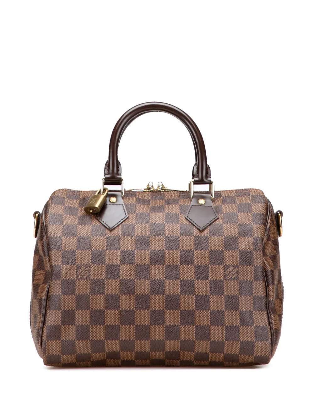 Louis Vuitton Pre-Owned 2012 Damier Ebene Speedy Bandouliere 25 satchel - Brown | Farfetch Global