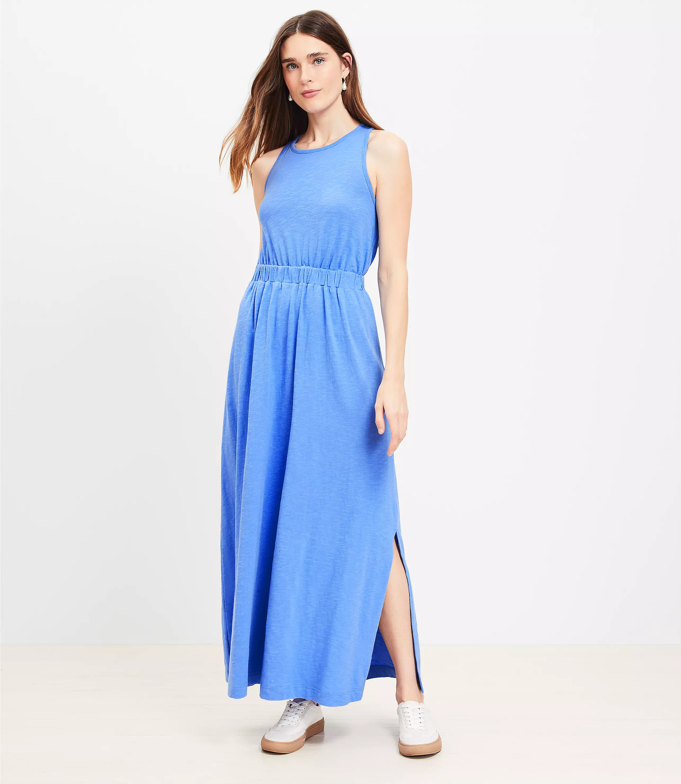 Petite Crossover Back Maxi Tank Dress | LOFT
