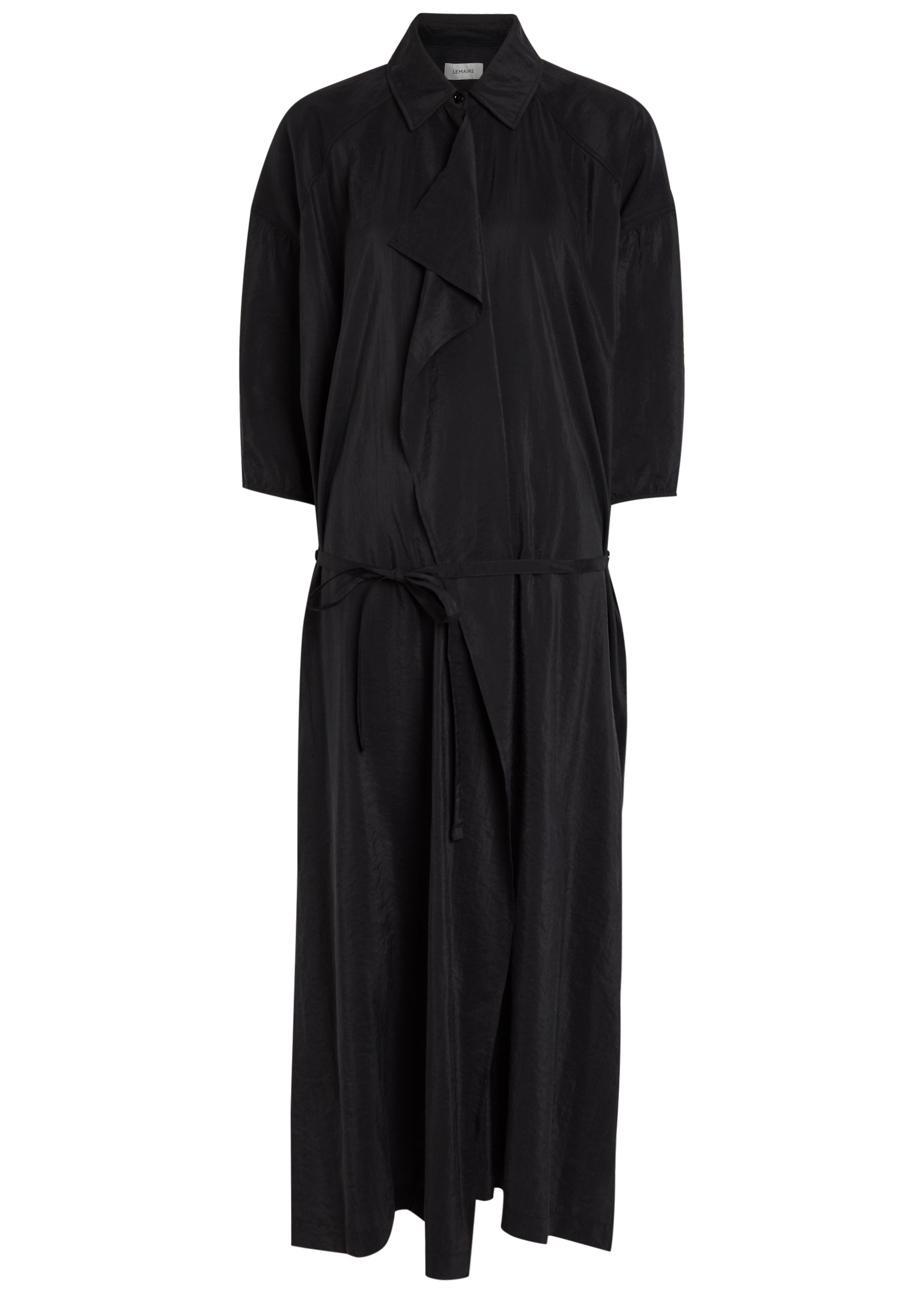 Belted brushed silk-blend midi shirt dress | Harvey Nichols