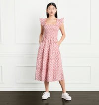 The Ellie Nap Dress - Trailing Vine Blue Crepe | Hill House Home