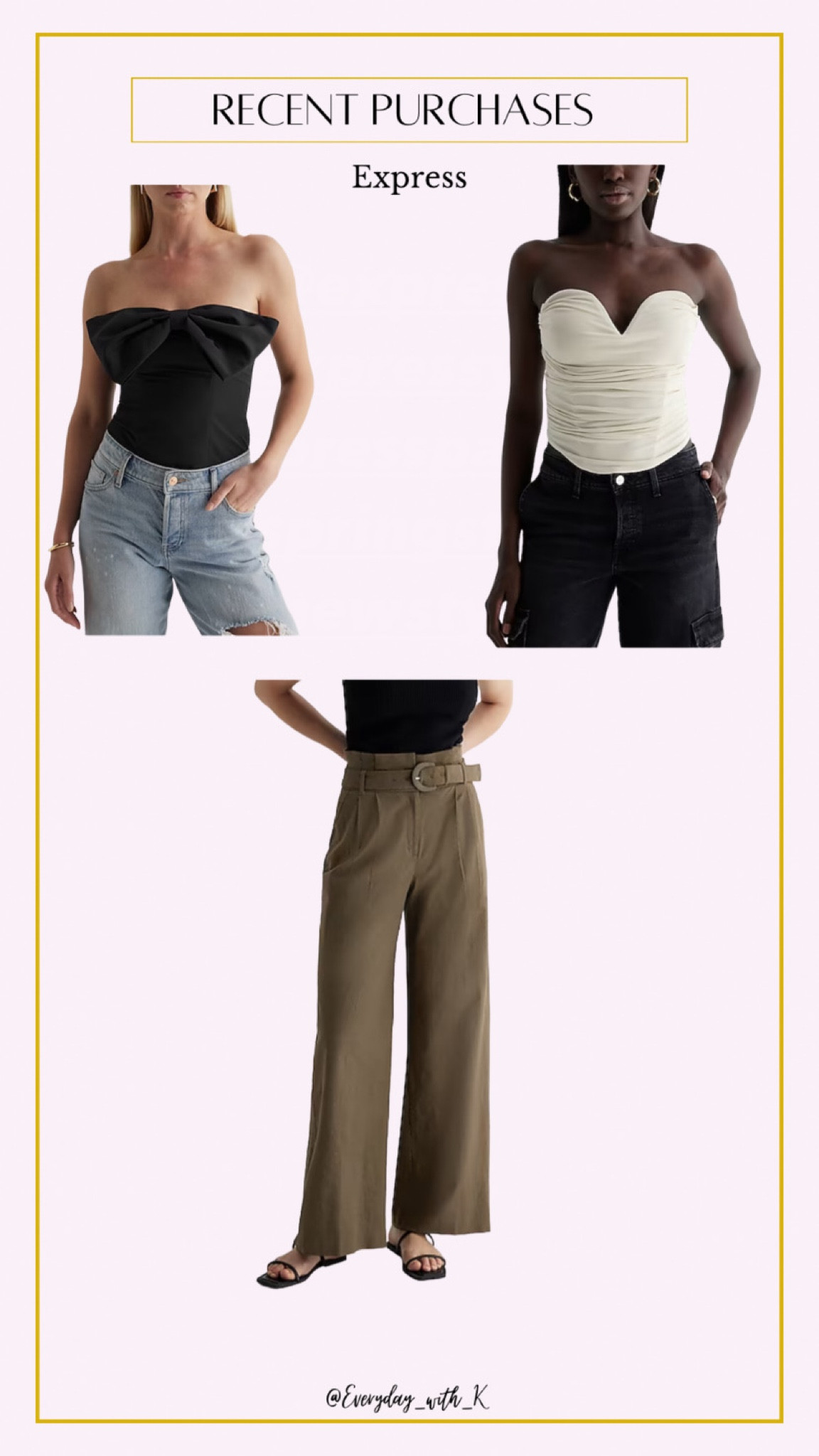 Recent Purchases: Express

#LTKFind #LTKstyletip #LTKunder100