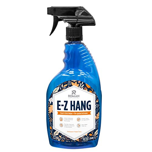 Roman’s E-Z Hang Peel & Stick Wallpaper Helper + Pre-Pasted Activator, Clear, Non-Staining, 32 Fluid Ounces | Amazon (US)