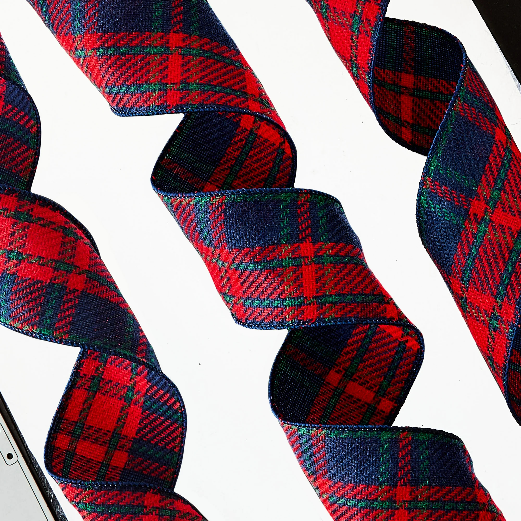 Red and Green Plaid Christmas Ribbon, 18', by My Texas House | Walmart (US)