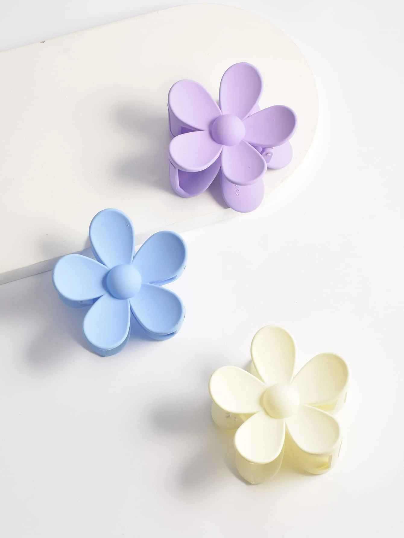 3pcs Macaron Flower Shaped Hair Claw | SHEIN
