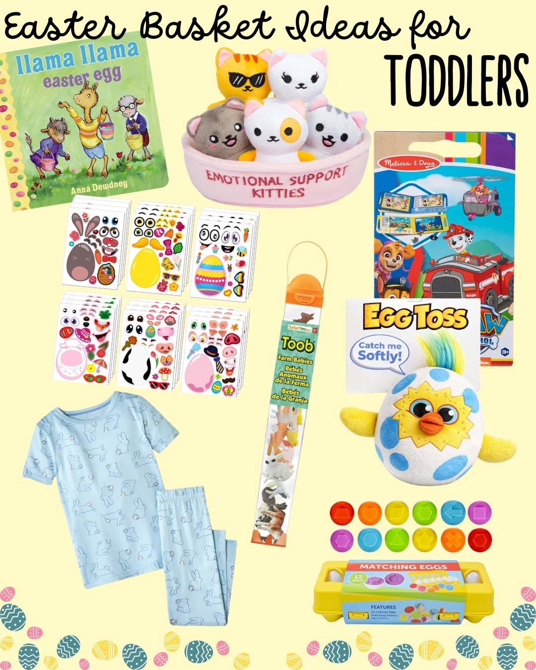 toddler Easter basket ideas that aren’t just candy 🙌🐣 a cute book, cozy pj’s, stickers and more — honestly the most fun basket to put together and they’ll actually USE everything in it! 
#LTKkids #LTKfamily #LTKbaby #LTKfindsunder50 #EasterBasketIdeas #ToddlerEasterBasket #EasterBasketStuffers #EasterBasketForToddlers #NoCandyEasterBasket #EasterGiftsForToddlers #ToddlerEasterGifts #EasterBooks #EasterPajamas #EasterBasket2025 #KidsEaster #EasterFinds #ToddlerGiftIdeas #EasterBasketsForKids #SpringGiftsForKids #ShopMyLTK

#LTKKids #LTKSeasonal #LTKmomlife