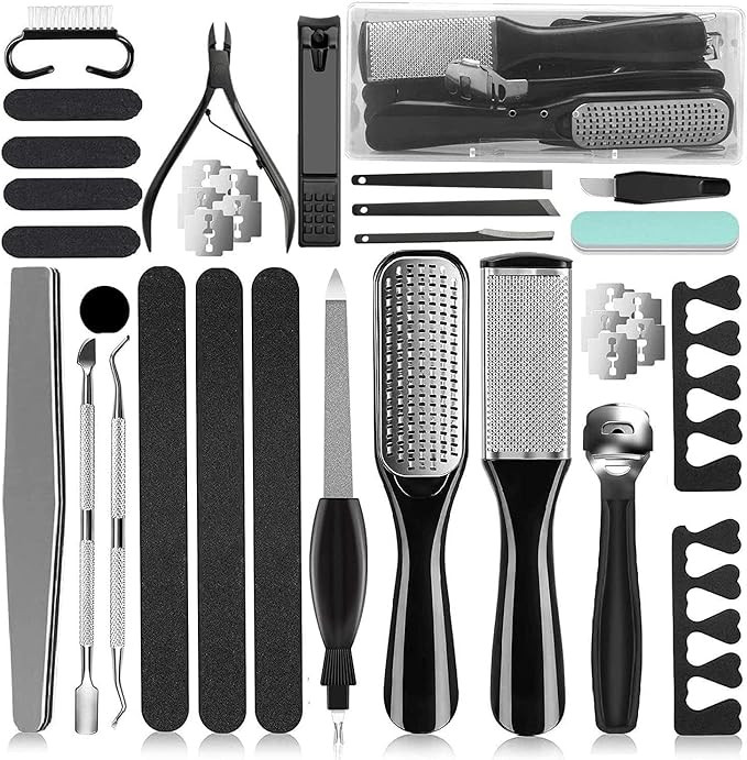 36 in 1 Pedicure Kit, Professional Pedicure Tools Foot Rasp Foot Dead Skin Remover for Home & Sal... | Amazon (US)