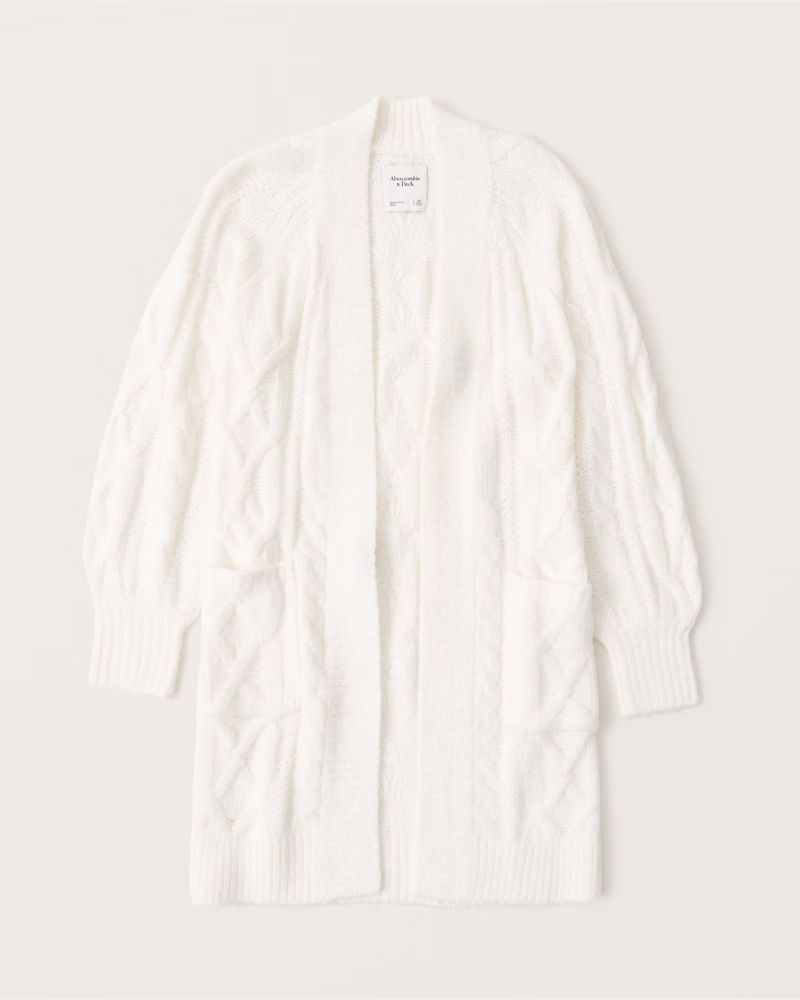 Cable-Knit Duster Cardigan | Abercrombie & Fitch (US)