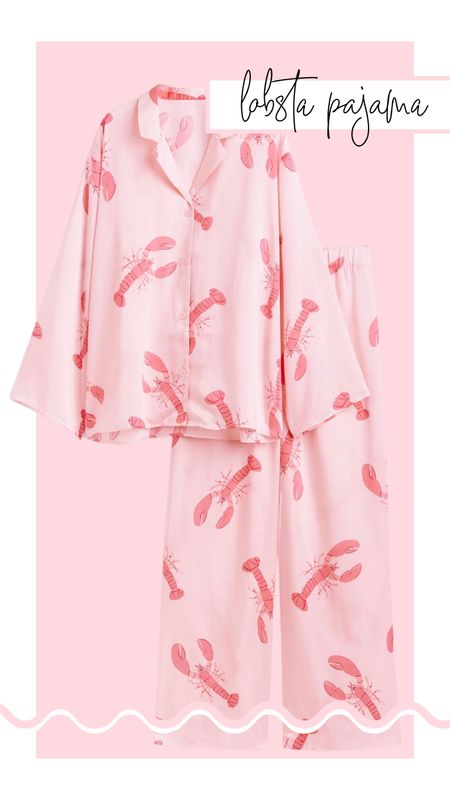pink lobster pajamas under $50 💕