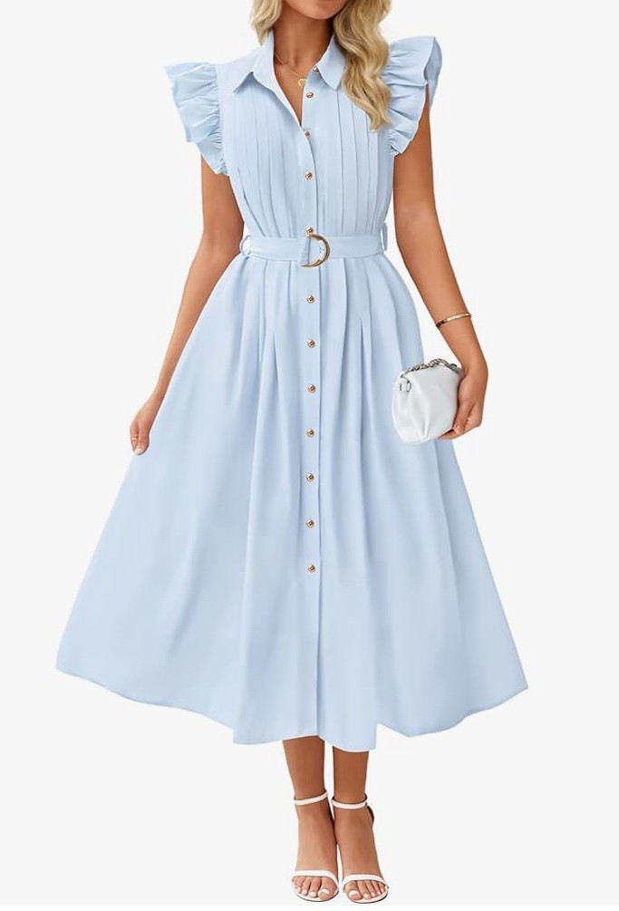 Spring Dress - sweet ruffles and midi length, this would work well for Easter, a baptism, baby/bridalshower, or even a daytime wedding for the ceremony.  


#easter #weddingguestdress #springdress #mididress #LTKU #LTKOver40 #LTKWorkwear 


#LTKSeasonal #LTKFindsUnder50 #LTKStyleTip