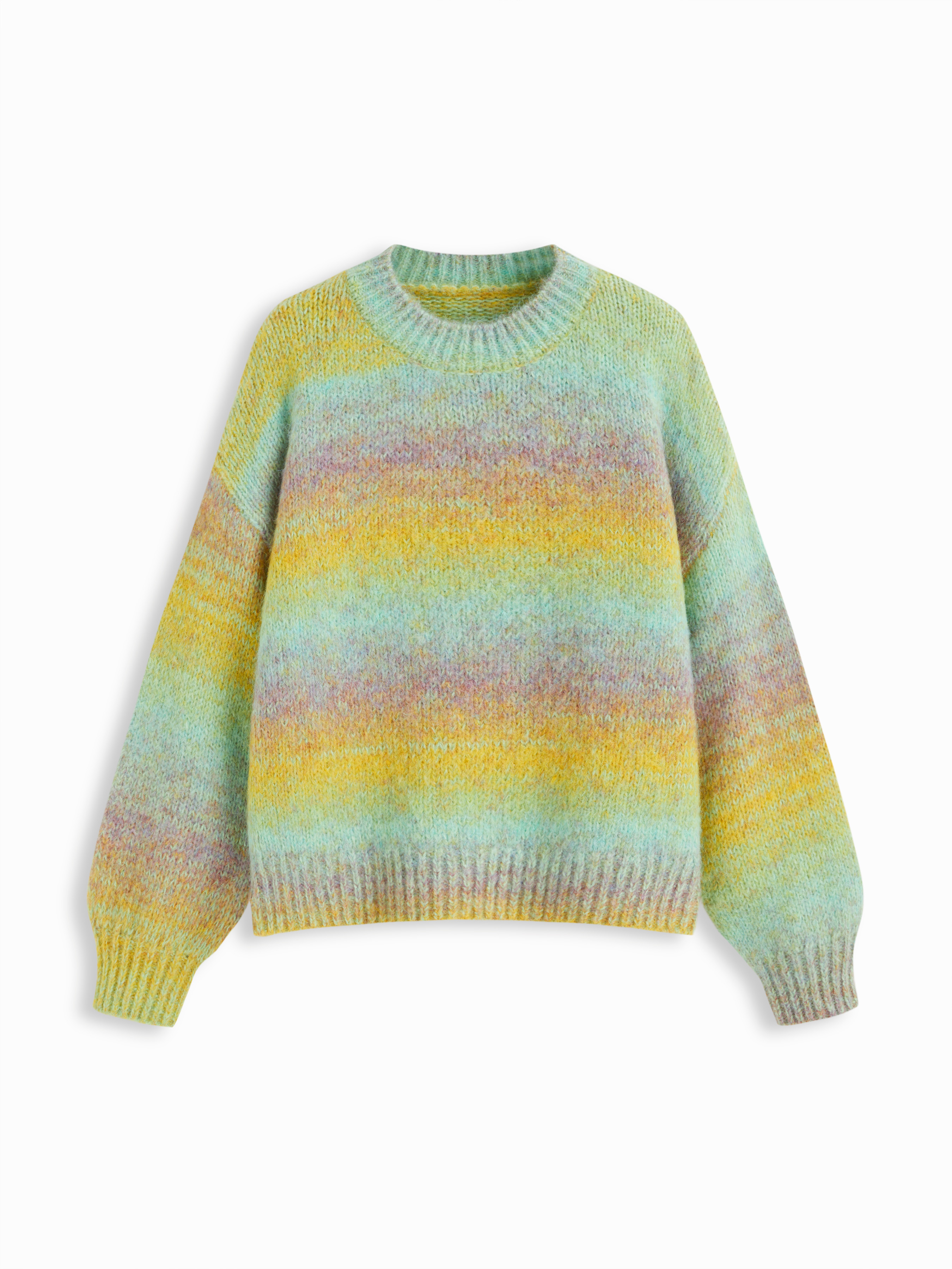 Fall Sweater Knit Fabric Wool-blend Stripe Ombre Sweater For School Daily Casual Picnic Coffee Sh... | Cider