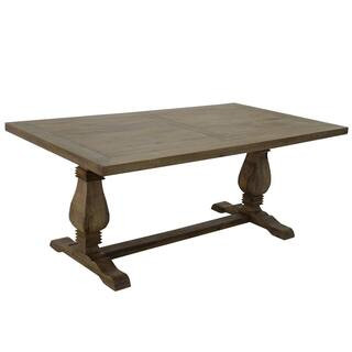 72 in. Wide Natural Wood Farmhouse style Rectangular Dining Table | The Home Depot
