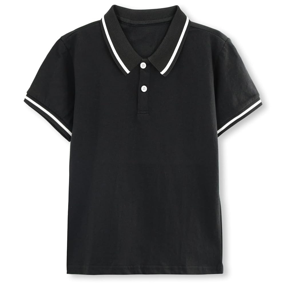 ACESTAR Boys Short Sleeve Polo Shirt Kids Plain School Uniform Polo Shirt for Boys and Girls 4-12... | Amazon (US)