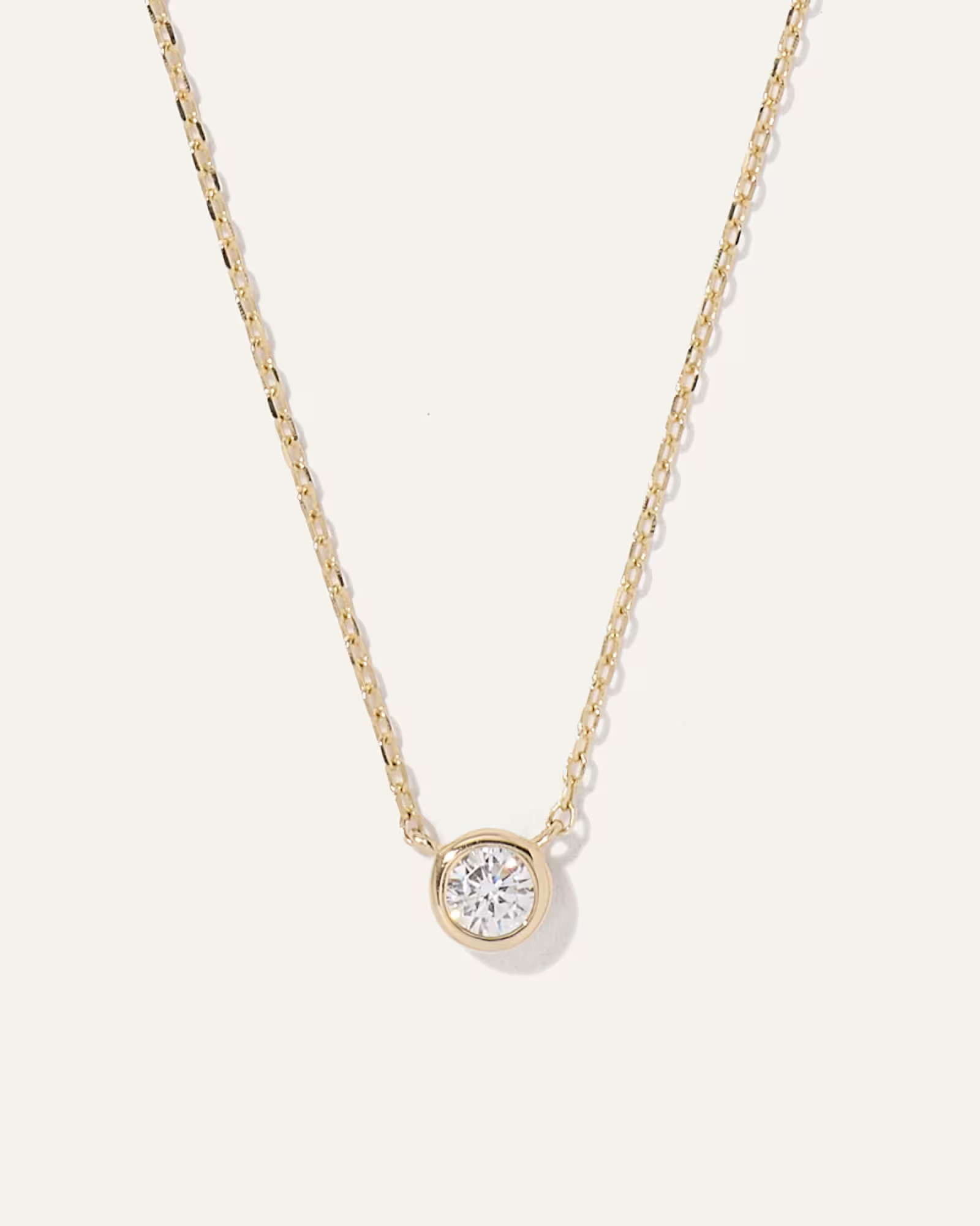 14K Gold Diamond Bezel Necklace | Quince