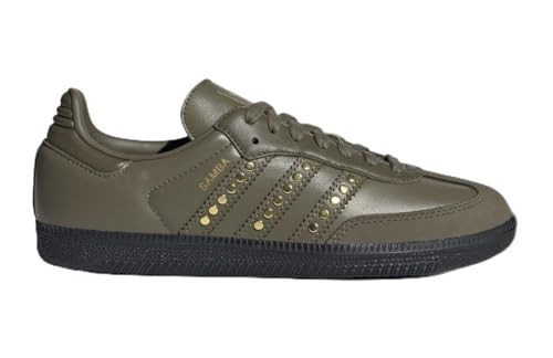 adidas Samba OG Women's Shoes, Medium Dark Khaki/Olive Strata-Core Black, Size 6.5 | Amazon (US)