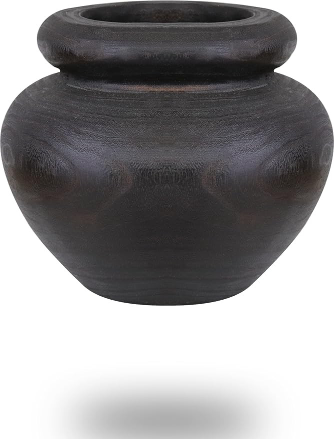 NAMAII Black Wooden Vase for Decor, Large Boho/Rustic/Farmhouse Decor Flower Vase for Home Counte... | Amazon (US)