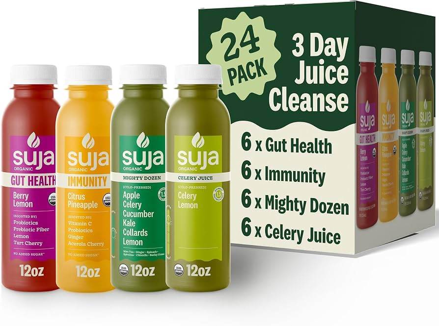 Suja 3-Day Cold-Pressed Juice Cleanse, Organic, Fresh Pressed Juice with No Added Sugar, Supports... | Amazon (US)