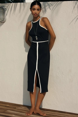 Celandine Racer-Neck Midi Dress | Anthropologie (US)