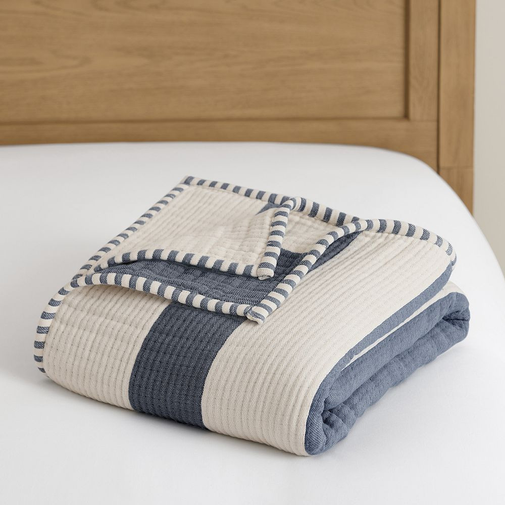 Cabana Stripe Bed Blanket | Pottery Barn Teen