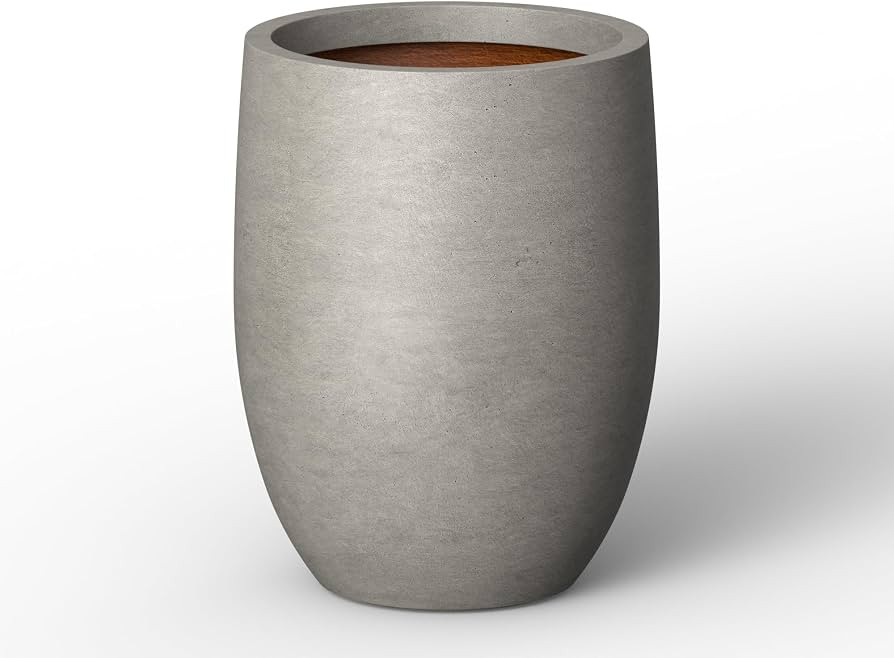 Kante Small Concrete Planter, 11.8" Indoor Plant Pot with Drainage Hole for Desk Office Decor | Amazon (US)