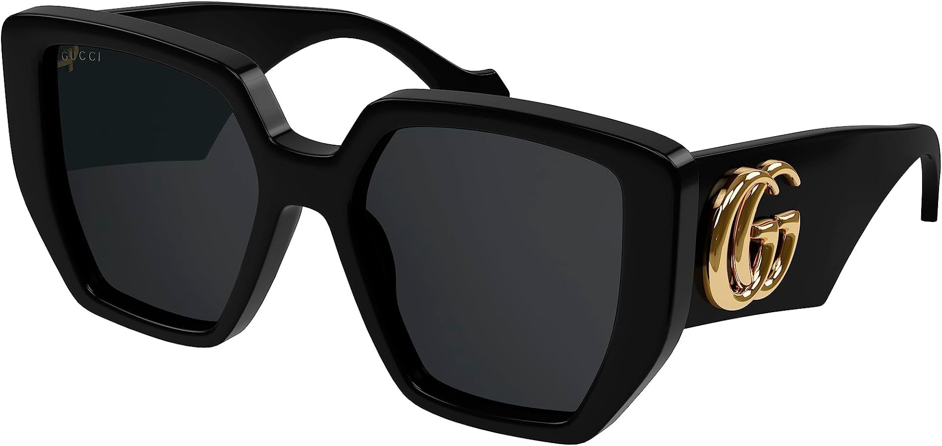 Gucci Geometric Sunglasses GG0956S 003 Black/Gold 54mm 956 | Amazon (US)