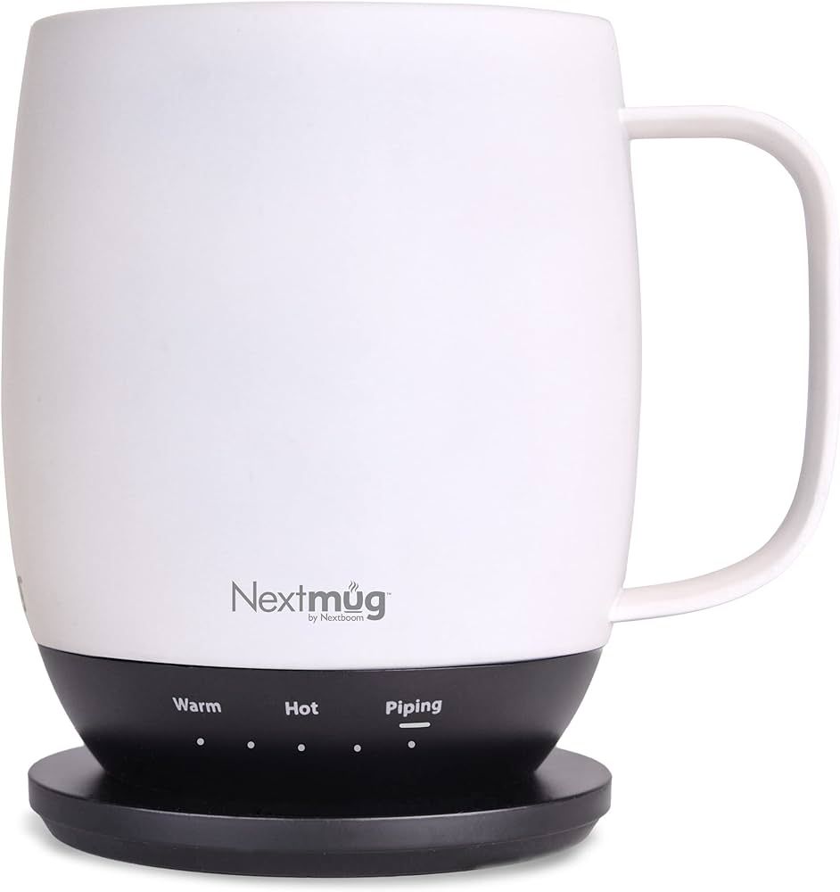 Nextmug - Temperature-Controlled, Self-Heating Coffee Mug (Ivory - 14 oz.) | Amazon (US)